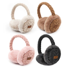 Load image into Gallery viewer, Cable Knitted Faux Fur Ear Muffs
