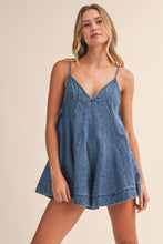 Load image into Gallery viewer, Harper Denim Flared Romper
