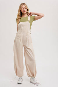 Carrie Cargo Drawstring Overalls