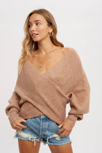 Load image into Gallery viewer, Maribel cross knit sweater (Ruby)
