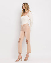 Load image into Gallery viewer, Sammie high rise distressed crop flare jeans
