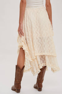 Maddy lace skirt (cream)