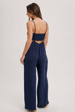 Load image into Gallery viewer, Sandra suspender pant jumpsuit set (navy)
