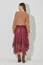 Load image into Gallery viewer, Hattie lace skirt (burgundy)
