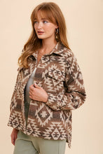 Load image into Gallery viewer, Elsie Aztec Print Shacket (taupe)

