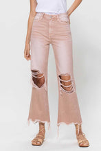 Load image into Gallery viewer, Leslie 90’s distressed relaxed fit crop flare jeans
