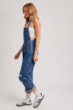 Load image into Gallery viewer, Della dark denim overalls
