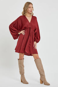 Ruby satin dress