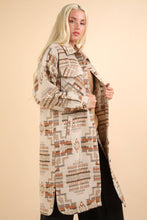 Load image into Gallery viewer, Ivory/Rust Aztec Coat
