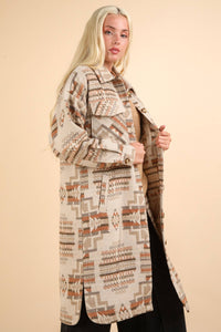 Ivory/Rust Aztec Coat