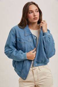 Denim Faux Fur Jacket