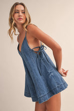 Load image into Gallery viewer, Harper Denim Flared Romper
