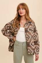 Load image into Gallery viewer, Elsie Aztec Print Shacket (taupe)

