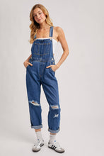 Load image into Gallery viewer, Della dark denim overalls
