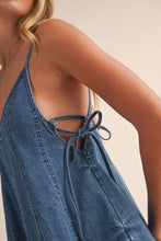 Load image into Gallery viewer, Harper Denim Flared Romper
