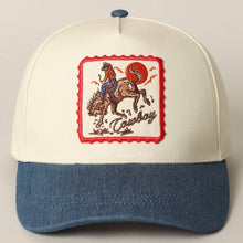 Load image into Gallery viewer, Detailed Cowboy Horse Embroidery Patch Denim Cap
