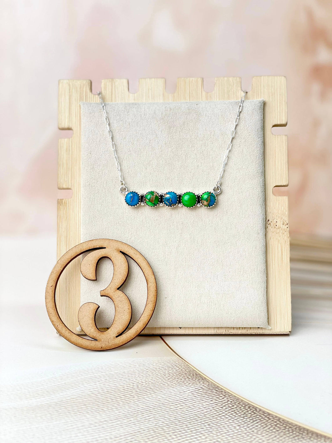 Lila Peacock Dahlia Necklace