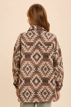 Load image into Gallery viewer, Elsie Aztec Print Shacket (taupe)
