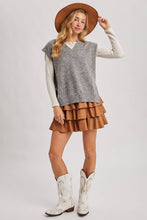 Load image into Gallery viewer, Kendall faux suede ruffle skirt (camel)
