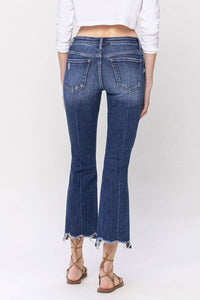 Dakota mid rise distressed crop flare jean