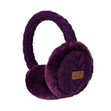Load image into Gallery viewer, Cable Knitted Faux Fur Ear Muffs

