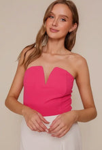 Load image into Gallery viewer, Pink Strapless V-wire bodysuit
