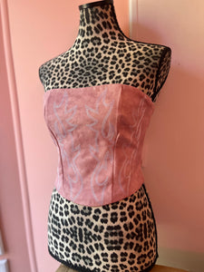 Pink Boot Stitch Corset Top