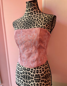 Pink Boot Stitch Corset Top