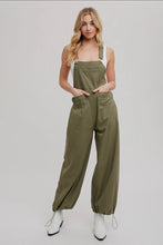 Load image into Gallery viewer, Olive Cargo Overalls
