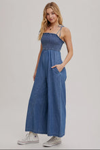 Load image into Gallery viewer, Denim smocked Jumpsuit
