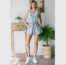 Load image into Gallery viewer, Cassie Light Denim Shortalls
