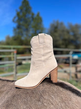 Load image into Gallery viewer, Ivory Suede Cowboy Boot
