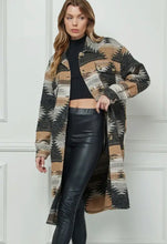 Load image into Gallery viewer, Black Aztec Coat
