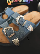 Load image into Gallery viewer, Denim Platform Sandals
