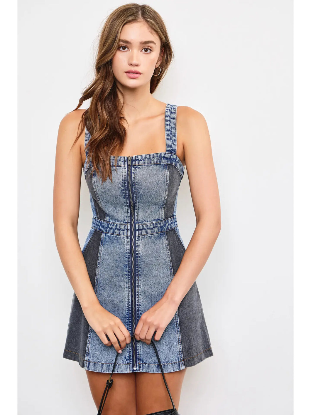 Two tone denim dress