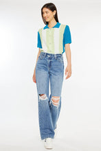 Load image into Gallery viewer, Tessa 90’s high rise criss cross straight jeans
