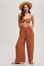 Load image into Gallery viewer, Sandra suspender pant jumpsuit set (clay)
