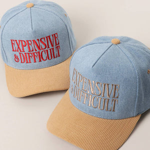 Expensive & Difficult Denim Corduroy Trucker Hat