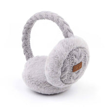 Load image into Gallery viewer, Cable Knitted Faux Fur Ear Muffs
