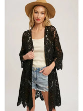 Load image into Gallery viewer, black lace duster

