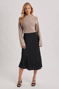 Sierra Bow Knit Sweater (taupe)