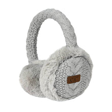 Load image into Gallery viewer, Cable Knitted Faux Fur Ear Muffs
