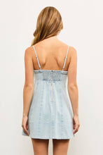 Load image into Gallery viewer, Hailey braided light denim dress
