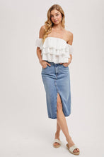 Load image into Gallery viewer, Amy tiered crop top
