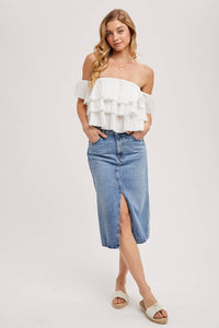 Amy tiered crop top
