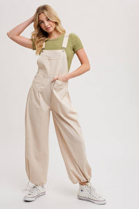 Carrie Cargo Drawstring Overalls