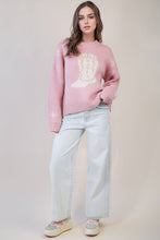 Load image into Gallery viewer, Shania Boot Knit Sweater (pink)
