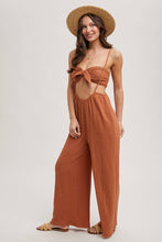 Load image into Gallery viewer, Sandra suspender pant jumpsuit set (clay)
