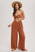 Load image into Gallery viewer, Sandra suspender pant jumpsuit set (clay)
