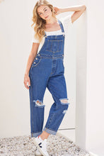 Load image into Gallery viewer, Della dark denim overalls
